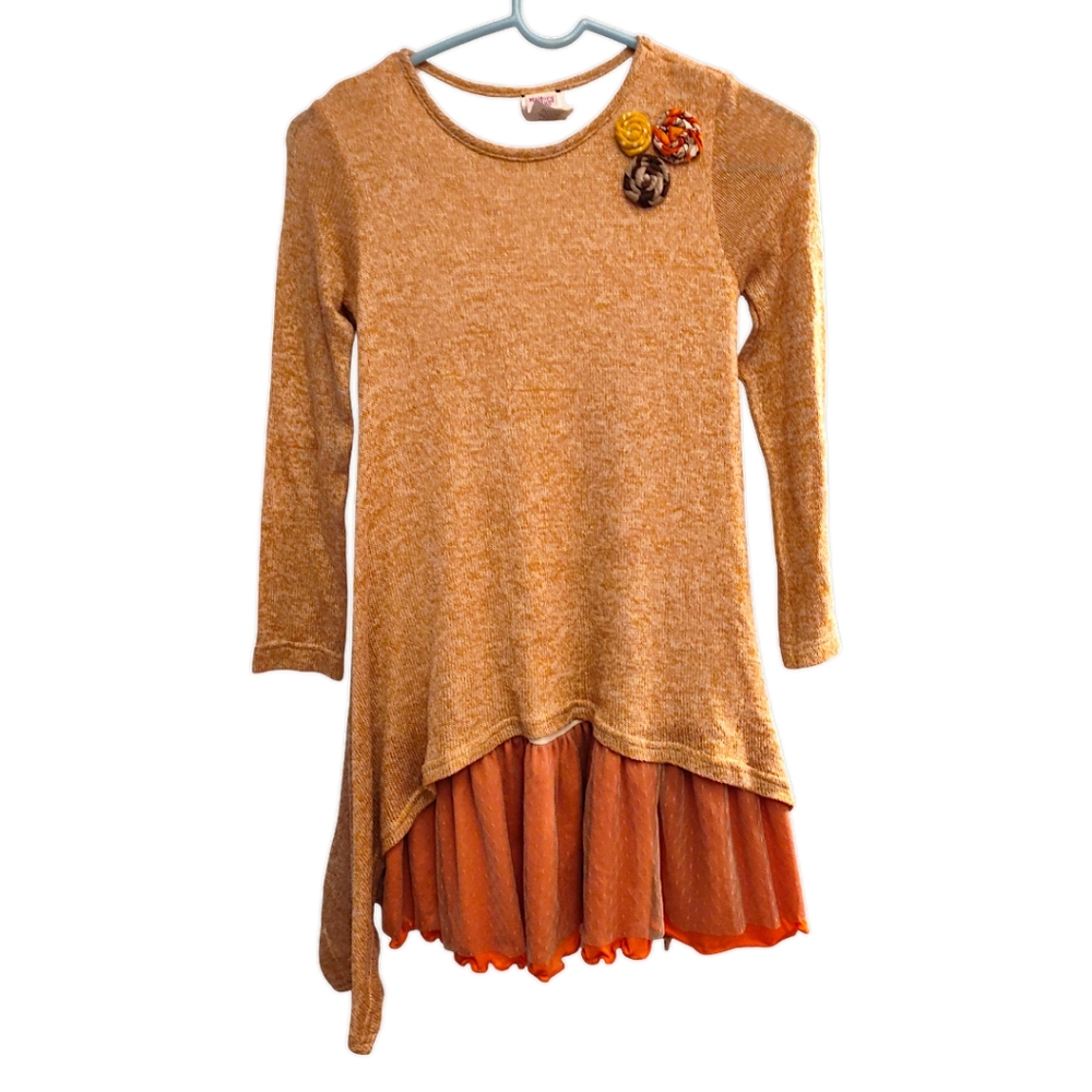 Girls layered Sweater Dress by Mallory's May NWT